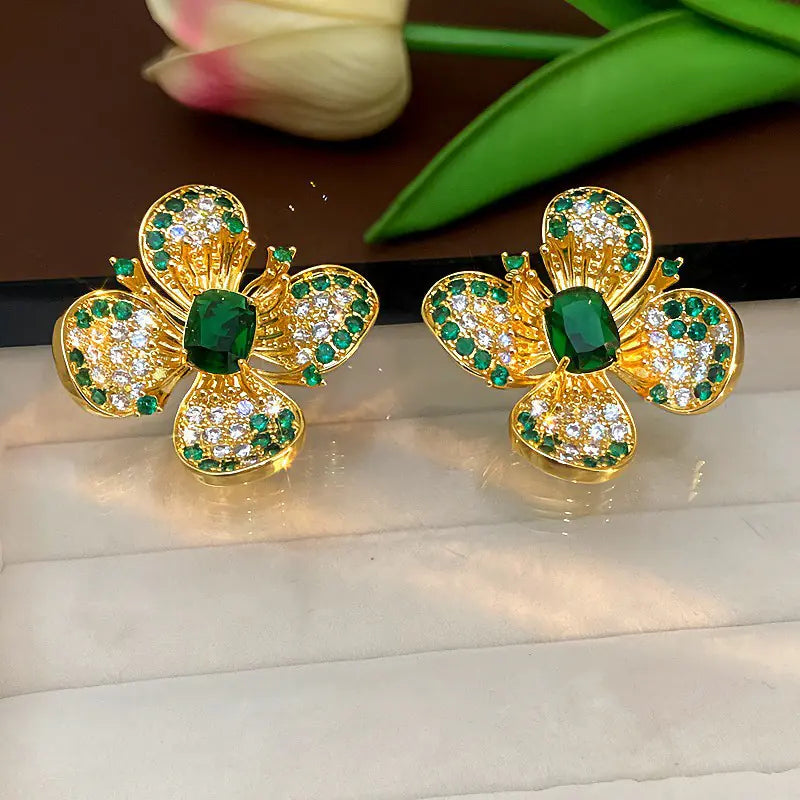 Exquisite women’s petal earrings