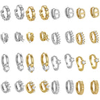 925 Silver Iced Out CZ Honeycomb Earrings