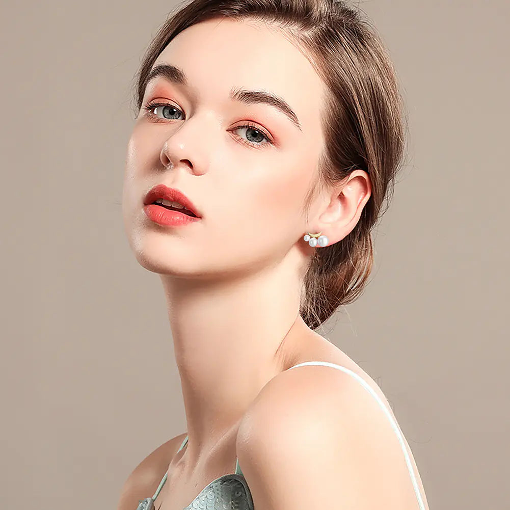 S925 Natural Baroque Pearl Earrings