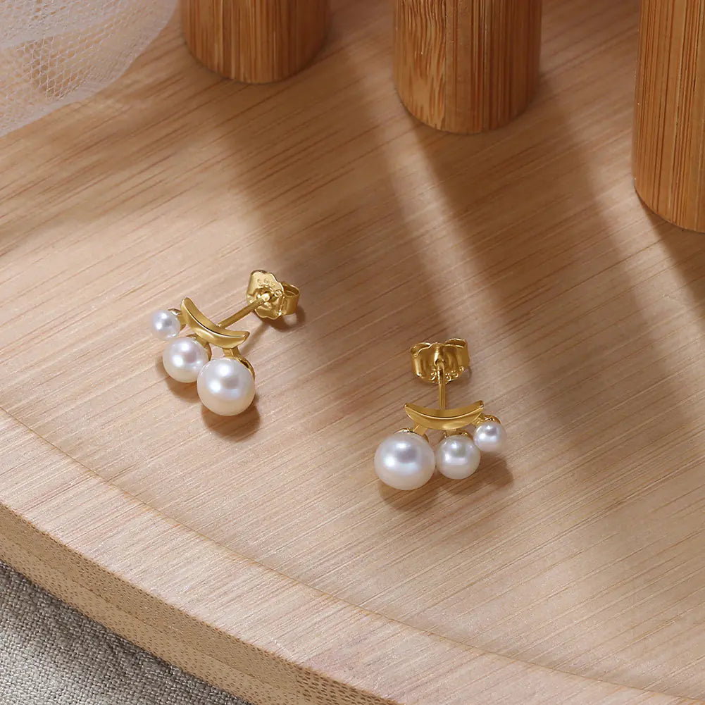 S925 Natural Baroque Pearl Earrings