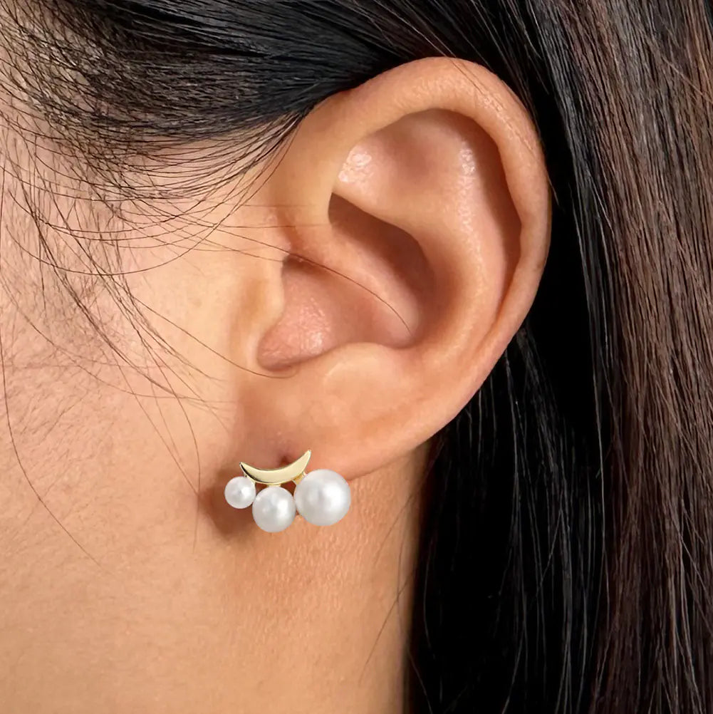 S925 Natural Baroque Pearl Earrings