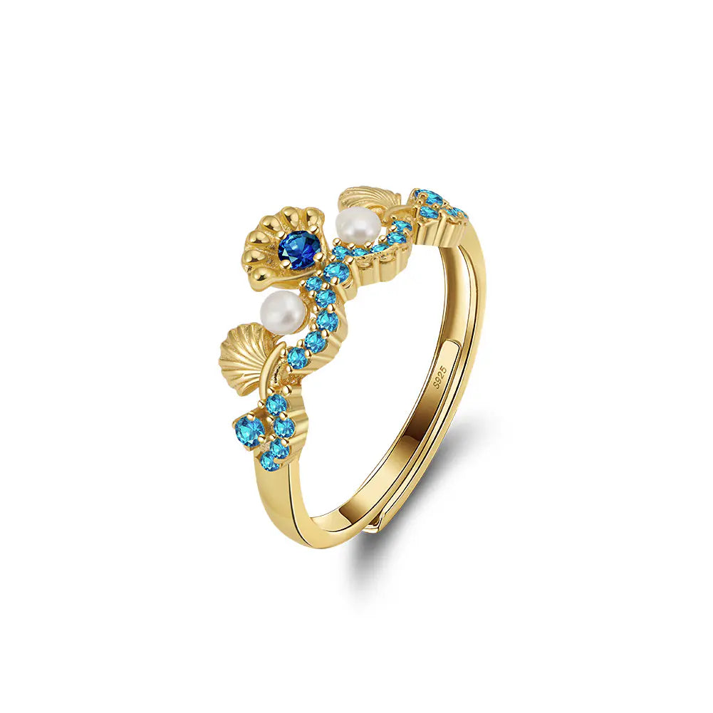 Freshwater Pearl Zircon Open S925 Ring