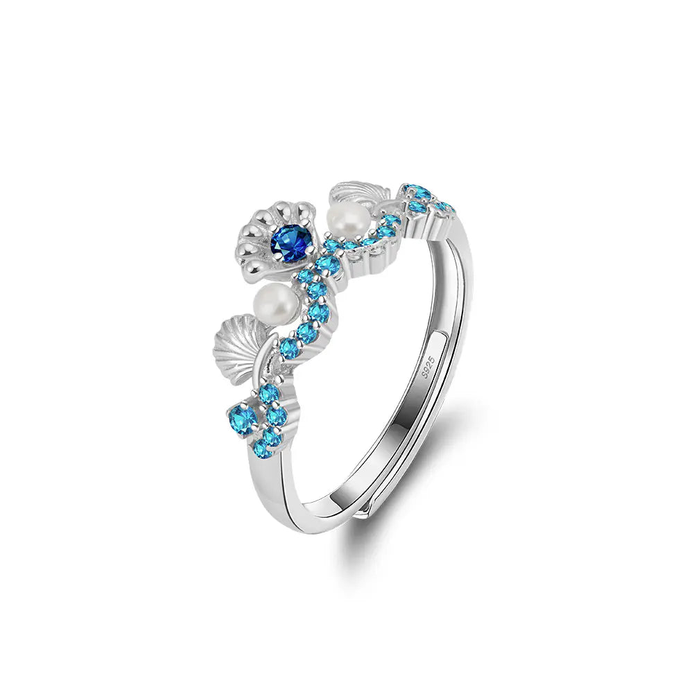 Freshwater Pearl Zircon Open S925 Ring