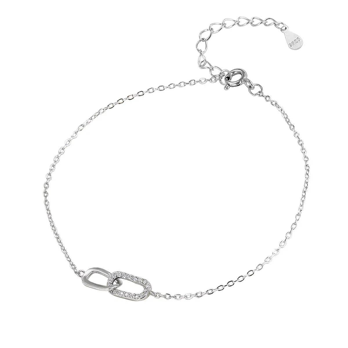 S925 sterling silver Mobius ring bracelet