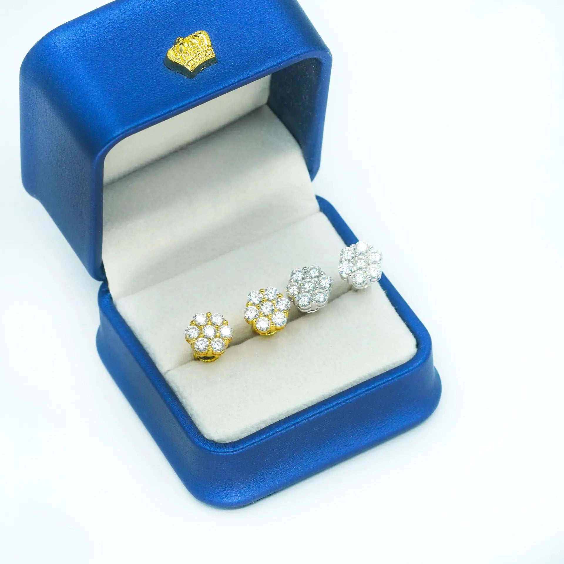 Flower 925 Silver Moissanite Stud Earrings