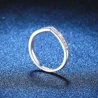 925 Silver D Color MoissaniteV Shape Wedding Ring