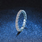 925 Silver 2.2ct Moissanite Single Row Ring