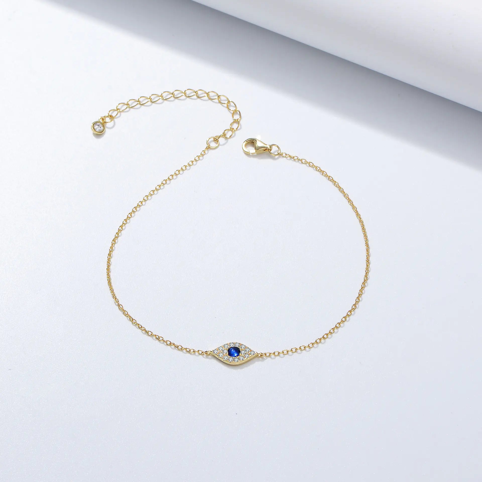 s925 sterling silver devil eye bracelet with cz
