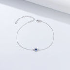 s925 sterling silver devil eye bracelet with cz