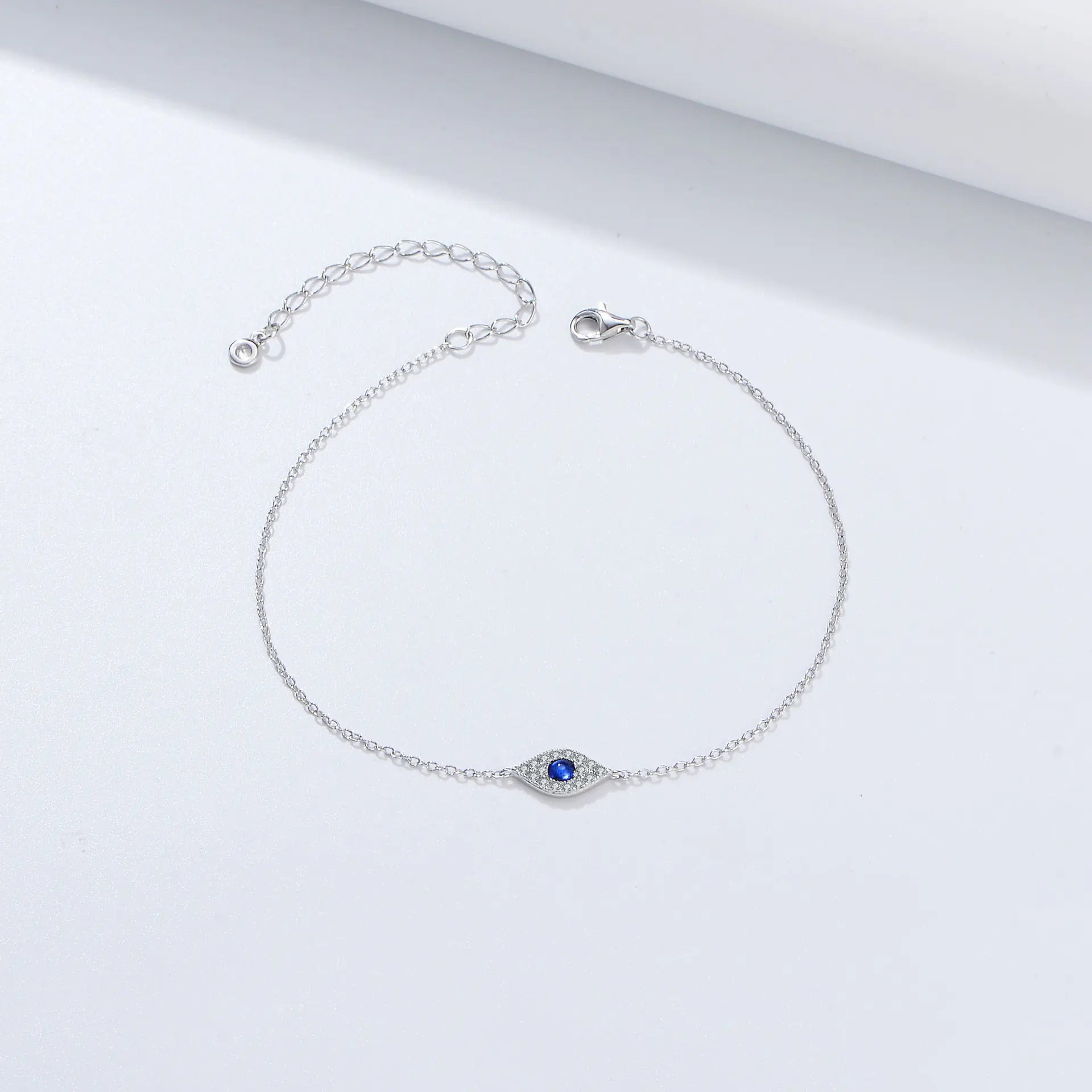 s925 sterling silver devil eye bracelet with cz