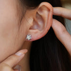 S925 Silver Star Moissanite Earrings