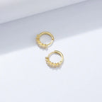 S925 Sterling Silver Iced out Hoop Earrings