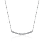 925 Silver Moissanite Smile Tennis Necklace
