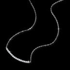 925 Silver Moissanite Smile Tennis Necklace