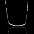 925 Silver Moissanite Smile Tennis Necklace