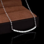 925 Silver Moissanite Smile Tennis Necklace