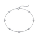 S925 seven moissanite adjustable bracelet