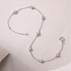 S925 seven moissanite adjustable bracelet