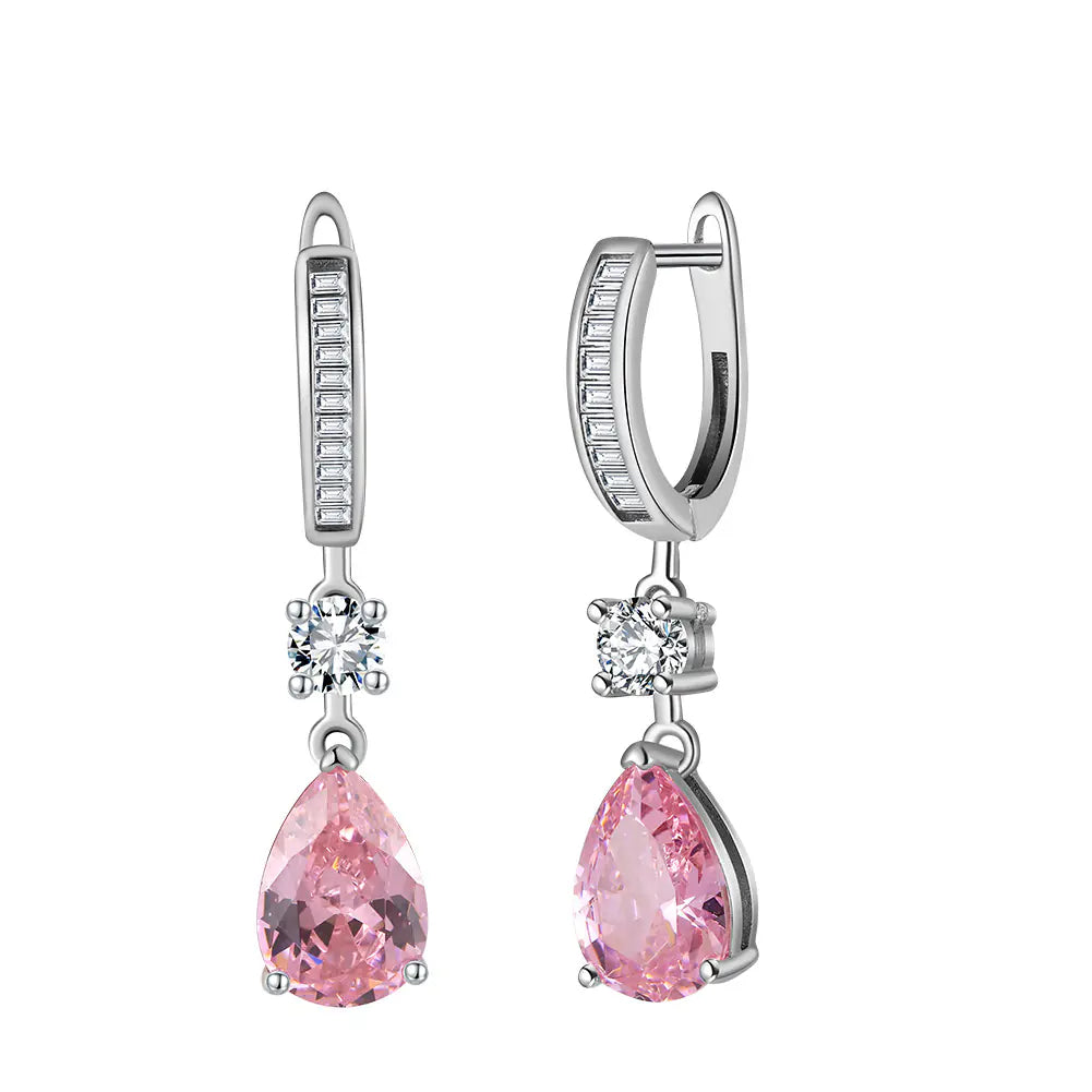S925 sterling silver teardrop earrings