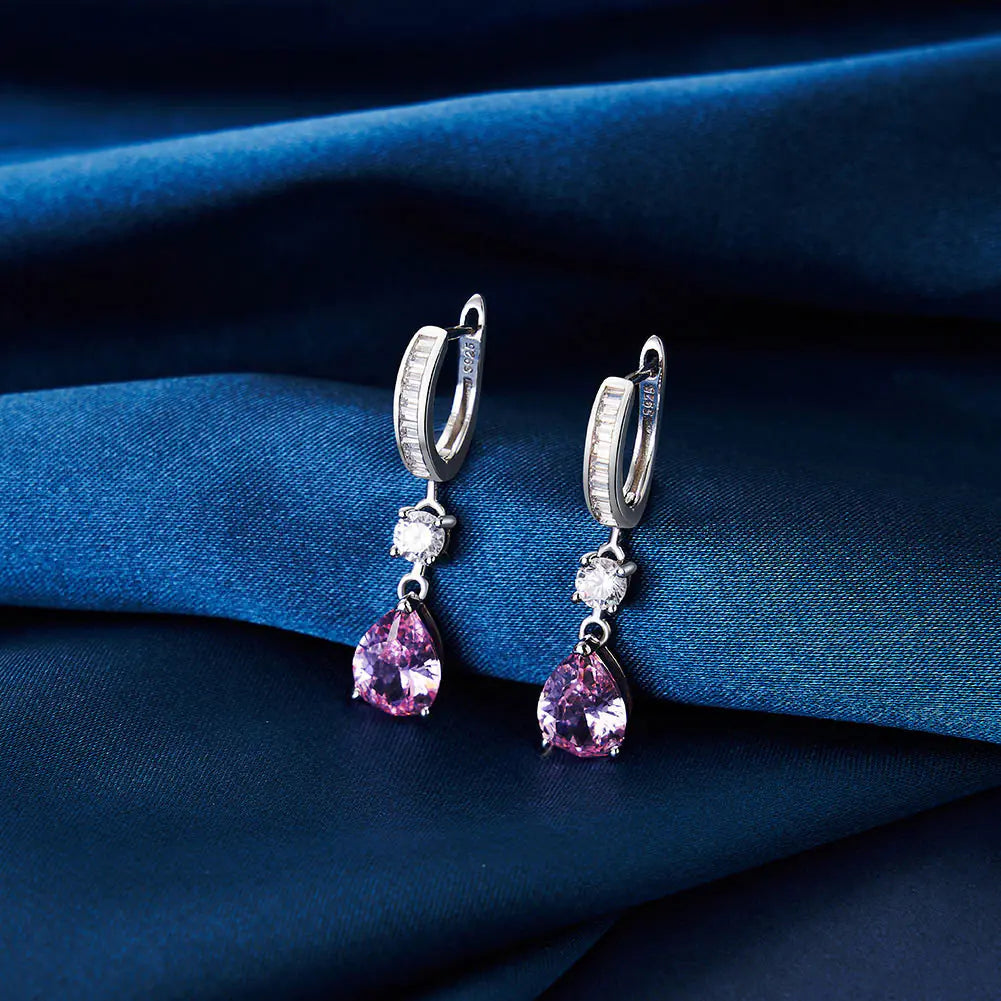 S925 sterling silver teardrop earrings