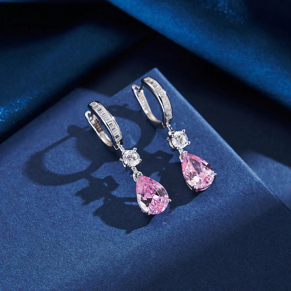 S925 sterling silver teardrop earrings