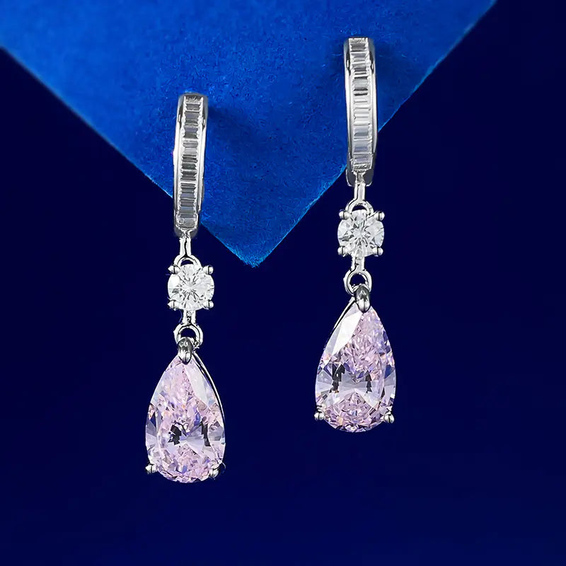 S925 sterling silver teardrop earrings