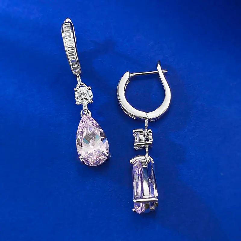 S925 sterling silver teardrop earrings