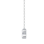 S925 three round different size moissanite necklace