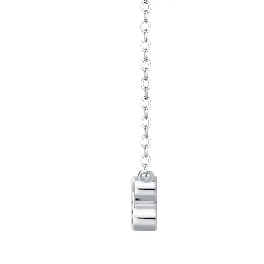 S925 three round different size moissanite necklace