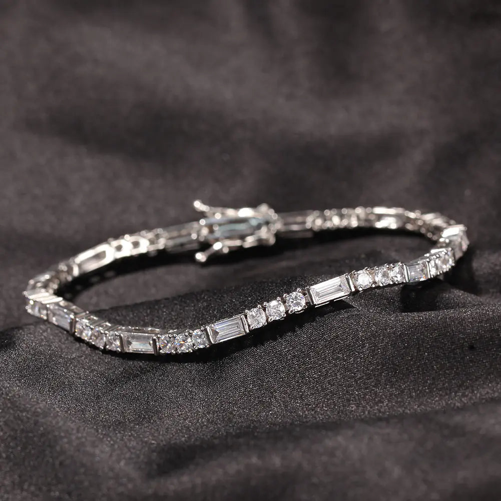 New Fashion Custom Brass CZ 3mm Tennis Bracelet