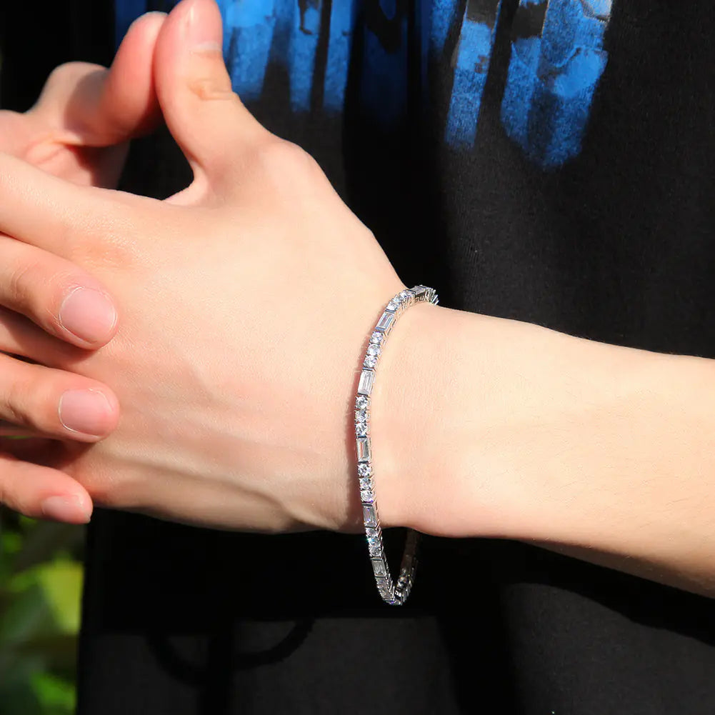 New Fashion Custom Brass CZ 3mm Tennis Bracelet