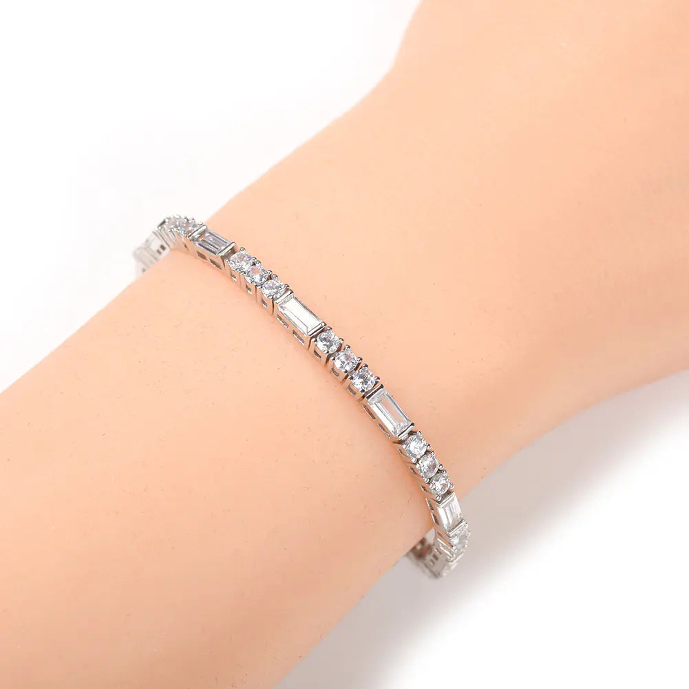 New Fashion Custom Brass CZ 3mm Tennis Bracelet
