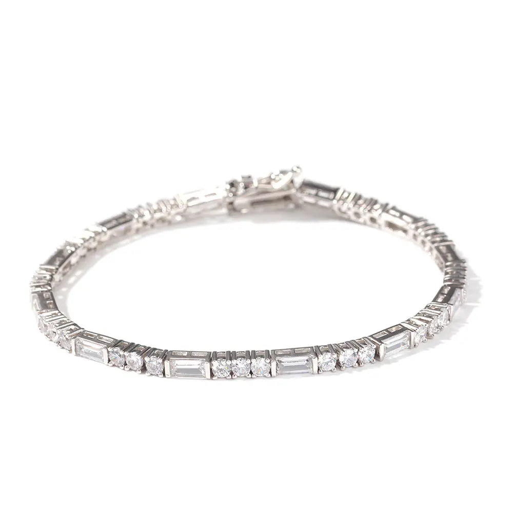 New Fashion Custom Brass CZ 3mm Tennis Bracelet