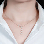 s925 sterling silver moissanite starry star necklace