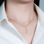 s925 sterling silver moissanite starry star necklace