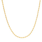 925 Silver Irregular Pattern Olive Chain Necklace