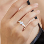Brass Elegant Oval Stone Opal Ring