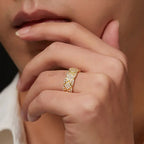 New 8mm 925 Silver X Full Iced Moissanite Ring