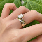 Hot-Selling 925 Silver VVS Moissanite Clover Band Ring