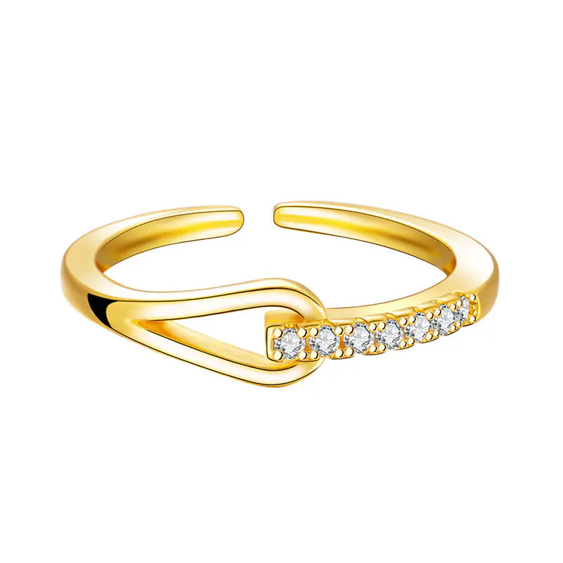 Women’s zircon cross ring