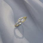 Women’s zircon cross ring
