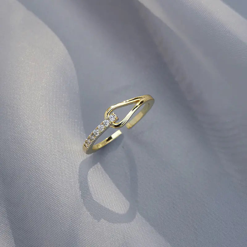 Women’s zircon cross ring