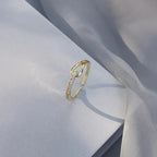 Women’s zircon cross ring