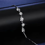 925 Sterling Silver VVS Moissanite Lucky Clover Bracelet