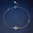 Hot 925 Silver D Color Moissanite Cross Bracelet