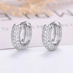 S925 Sterling Silver Round Hollow Earrings