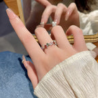 Colored Gemstone Open Index Finger Ring Jewelry