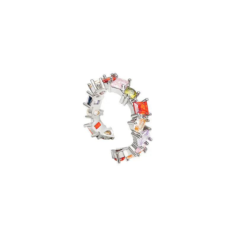 Colored Gemstone Open Index Finger Ring Jewelry