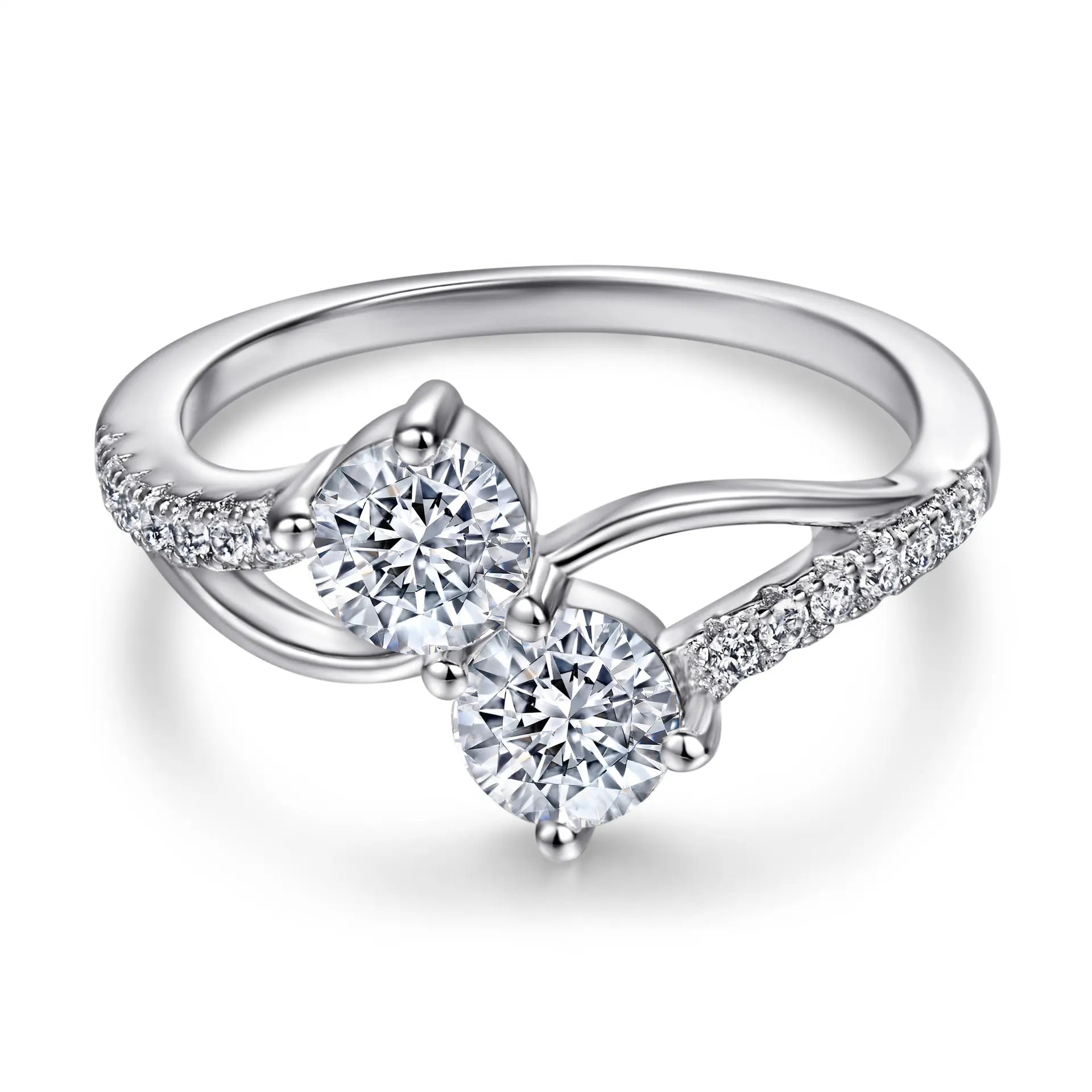 925 silver 8 letter inlaid zircon ring