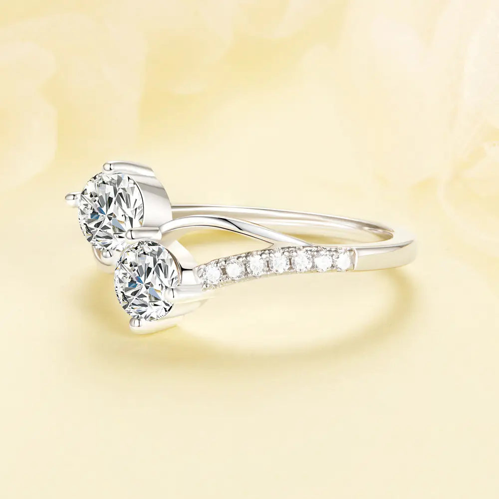925 silver 8 letter inlaid zircon ring